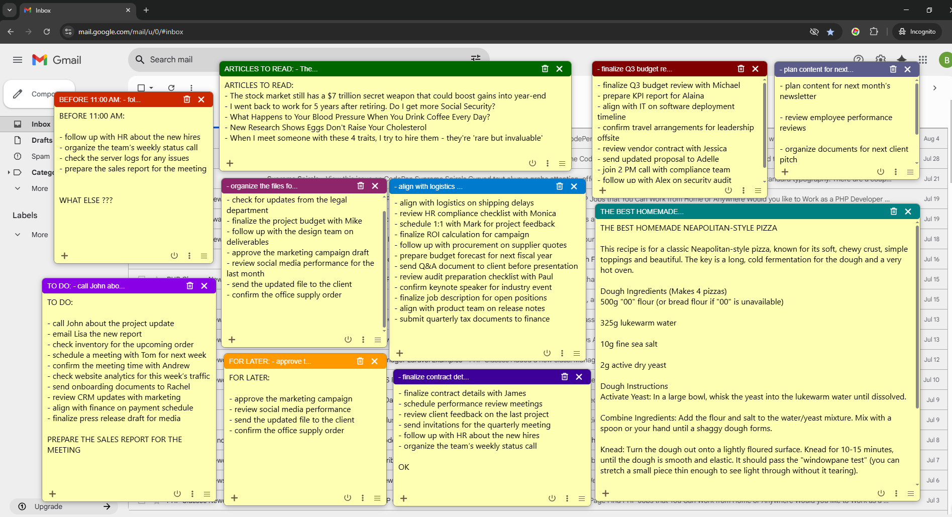 Jeg Web Notes Screenshot #2