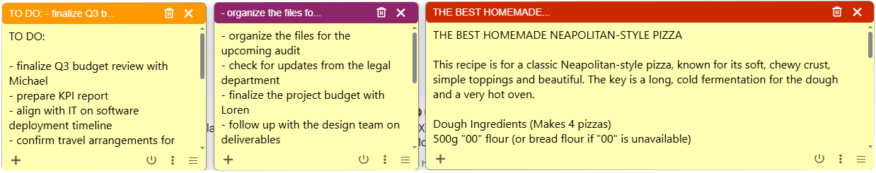 Jeg Web Notes Screenshot #3
